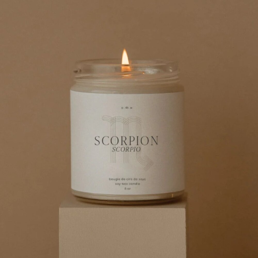 Scorpio Zodiac Horoscope Candle - Mystical Celestial Gift